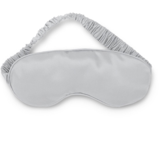 100% Mulberry silk sleep mask in silver. One size. - Picture 1 of 3